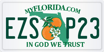 FL license plate EZSP23