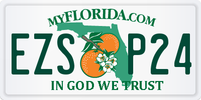 FL license plate EZSP24