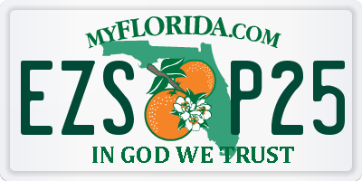 FL license plate EZSP25