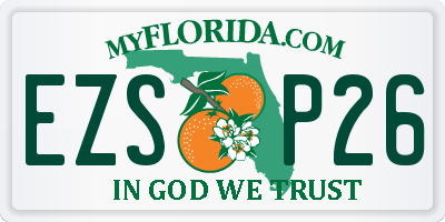 FL license plate EZSP26