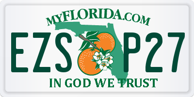 FL license plate EZSP27