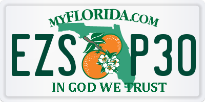 FL license plate EZSP30