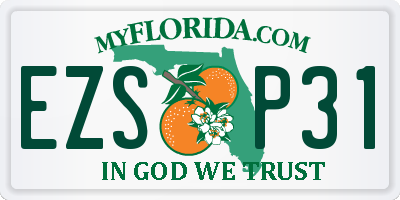 FL license plate EZSP31