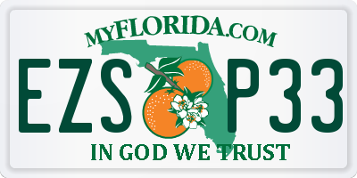 FL license plate EZSP33