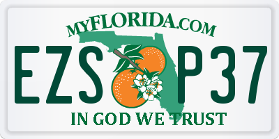 FL license plate EZSP37