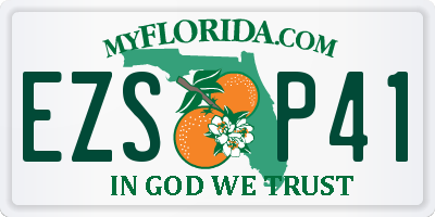 FL license plate EZSP41