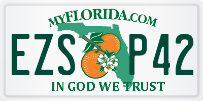 FL license plate EZSP42