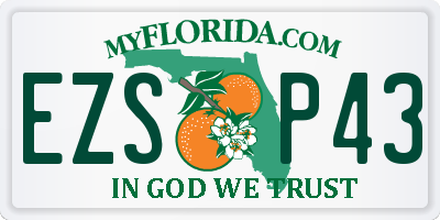 FL license plate EZSP43