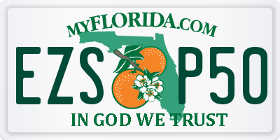 FL license plate EZSP50