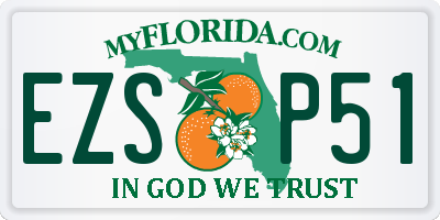 FL license plate EZSP51