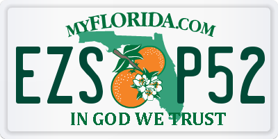 FL license plate EZSP52