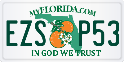 FL license plate EZSP53