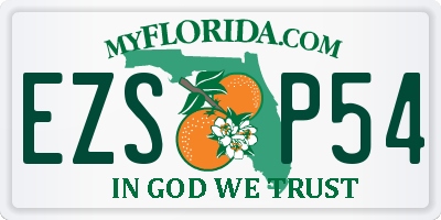 FL license plate EZSP54