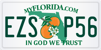 FL license plate EZSP56