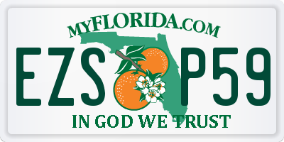 FL license plate EZSP59