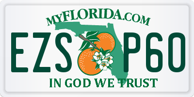 FL license plate EZSP60