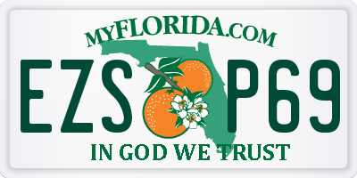 FL license plate EZSP69