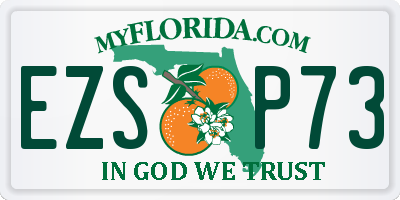 FL license plate EZSP73