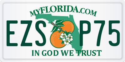 FL license plate EZSP75