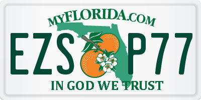 FL license plate EZSP77