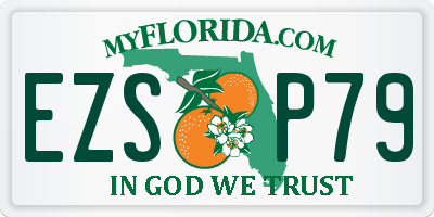 FL license plate EZSP79