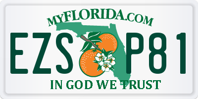 FL license plate EZSP81