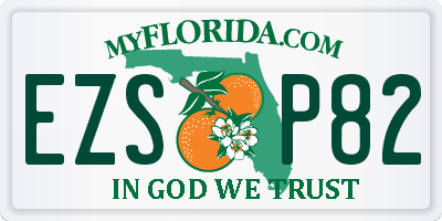 FL license plate EZSP82