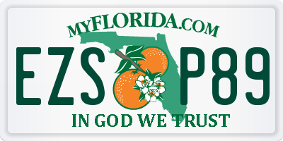 FL license plate EZSP89