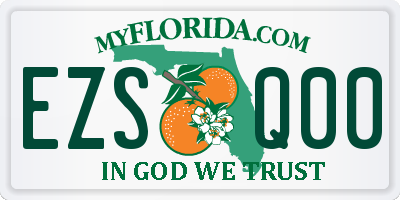 FL license plate EZSQ00