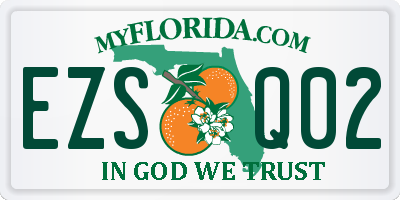 FL license plate EZSQ02