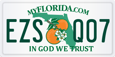 FL license plate EZSQ07