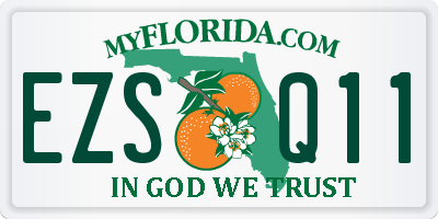 FL license plate EZSQ11