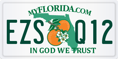 FL license plate EZSQ12