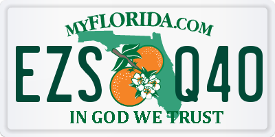 FL license plate EZSQ40