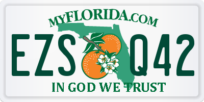 FL license plate EZSQ42