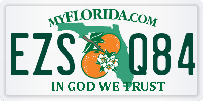 FL license plate EZSQ84