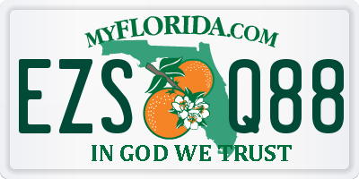 FL license plate EZSQ88