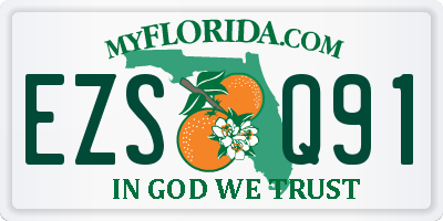 FL license plate EZSQ91