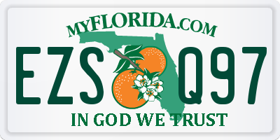 FL license plate EZSQ97