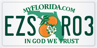 FL license plate EZSR03