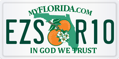 FL license plate EZSR10