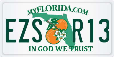 FL license plate EZSR13