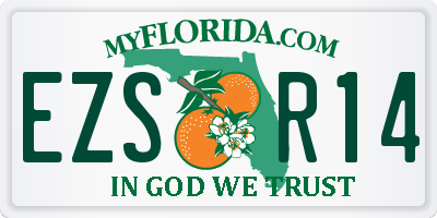 FL license plate EZSR14