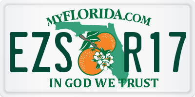 FL license plate EZSR17