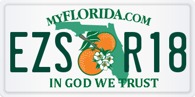 FL license plate EZSR18