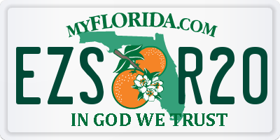 FL license plate EZSR20