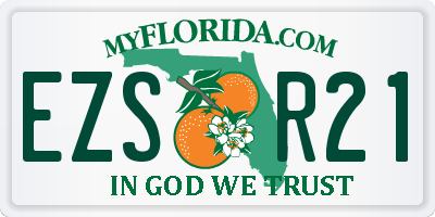 FL license plate EZSR21