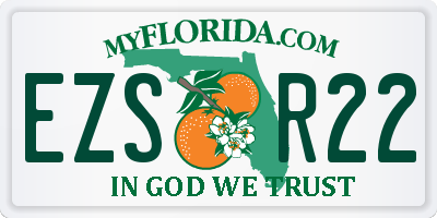 FL license plate EZSR22