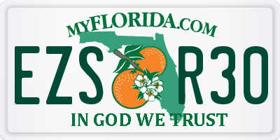 FL license plate EZSR30