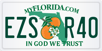 FL license plate EZSR40